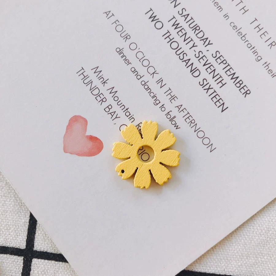 Wholesale Wood Candy Color Flower Earrings Jewelry Accessories - Image 16