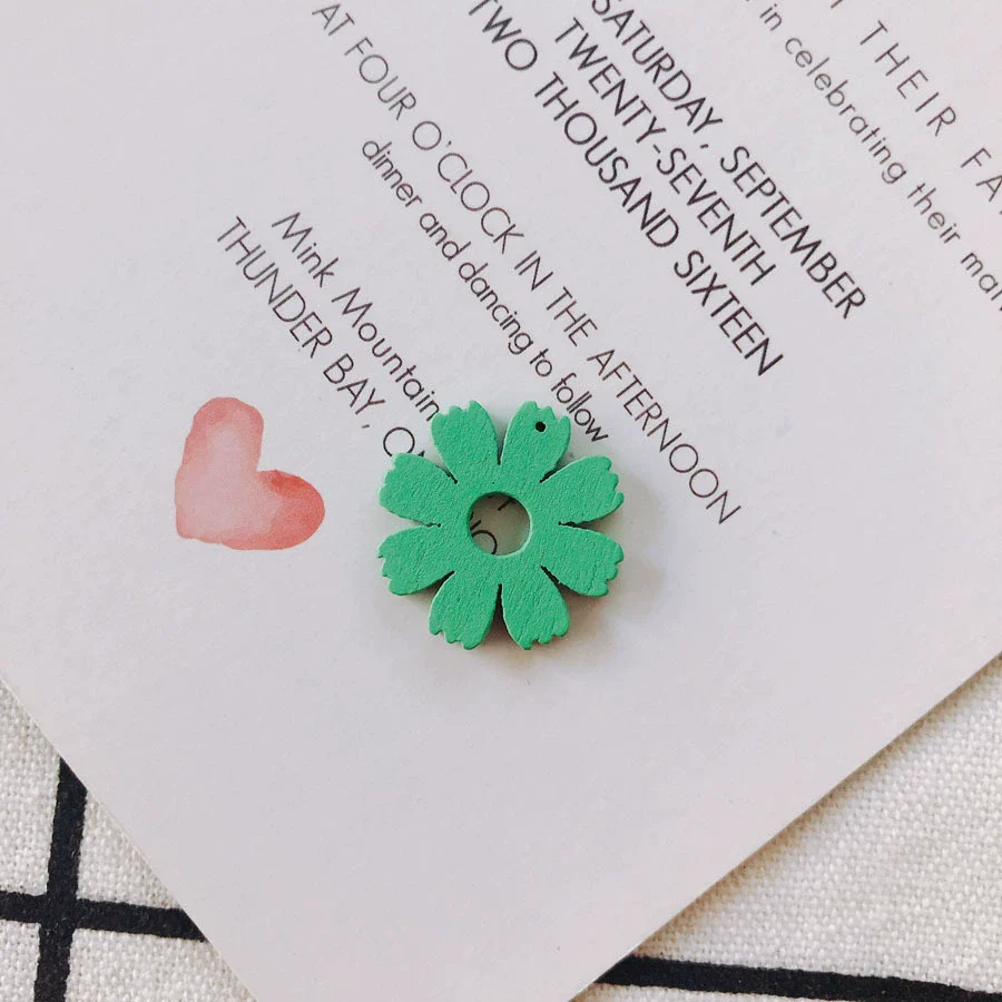 Wholesale Wood Candy Color Flower Earrings Jewelry Accessories - Image 18