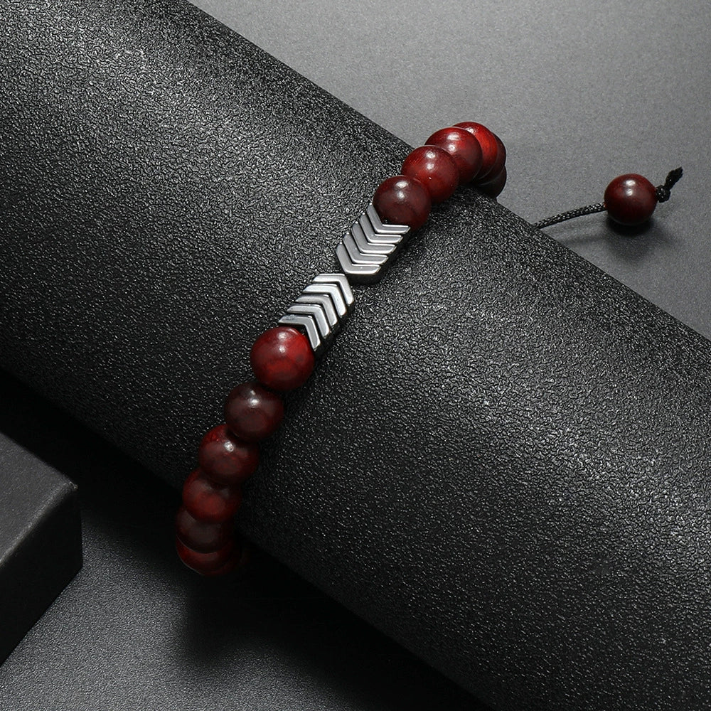 Wholesale Wooden Beaded Bracelet Geometric Style Pure Handmade Unisex - Image 4
