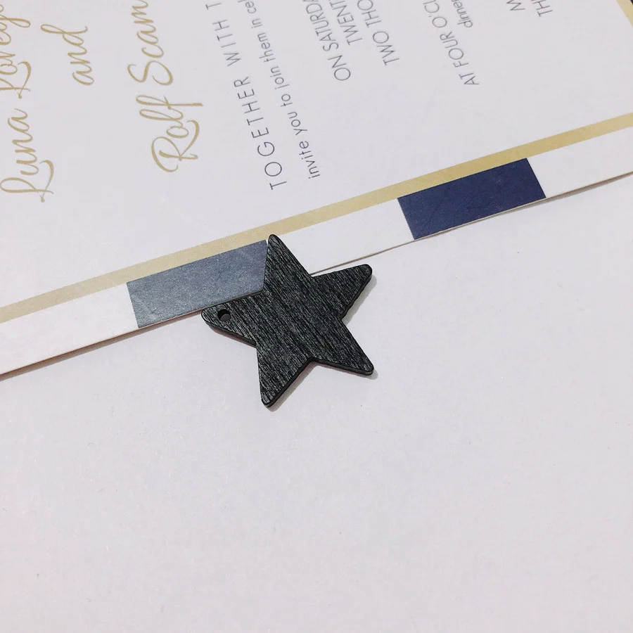 Wholesale Wooden Fivepointed Star Earrings Jewelry Accessories Handmade - Image 10