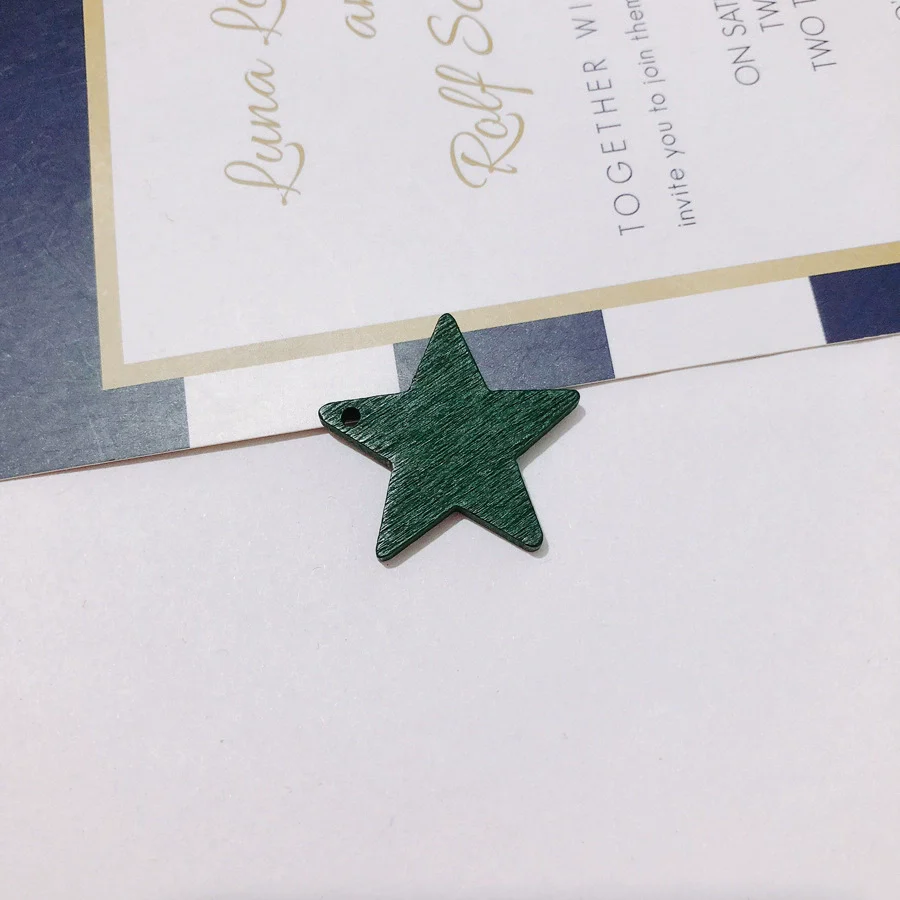Wholesale Wooden Fivepointed Star Earrings Jewelry Accessories Handmade - Image 9