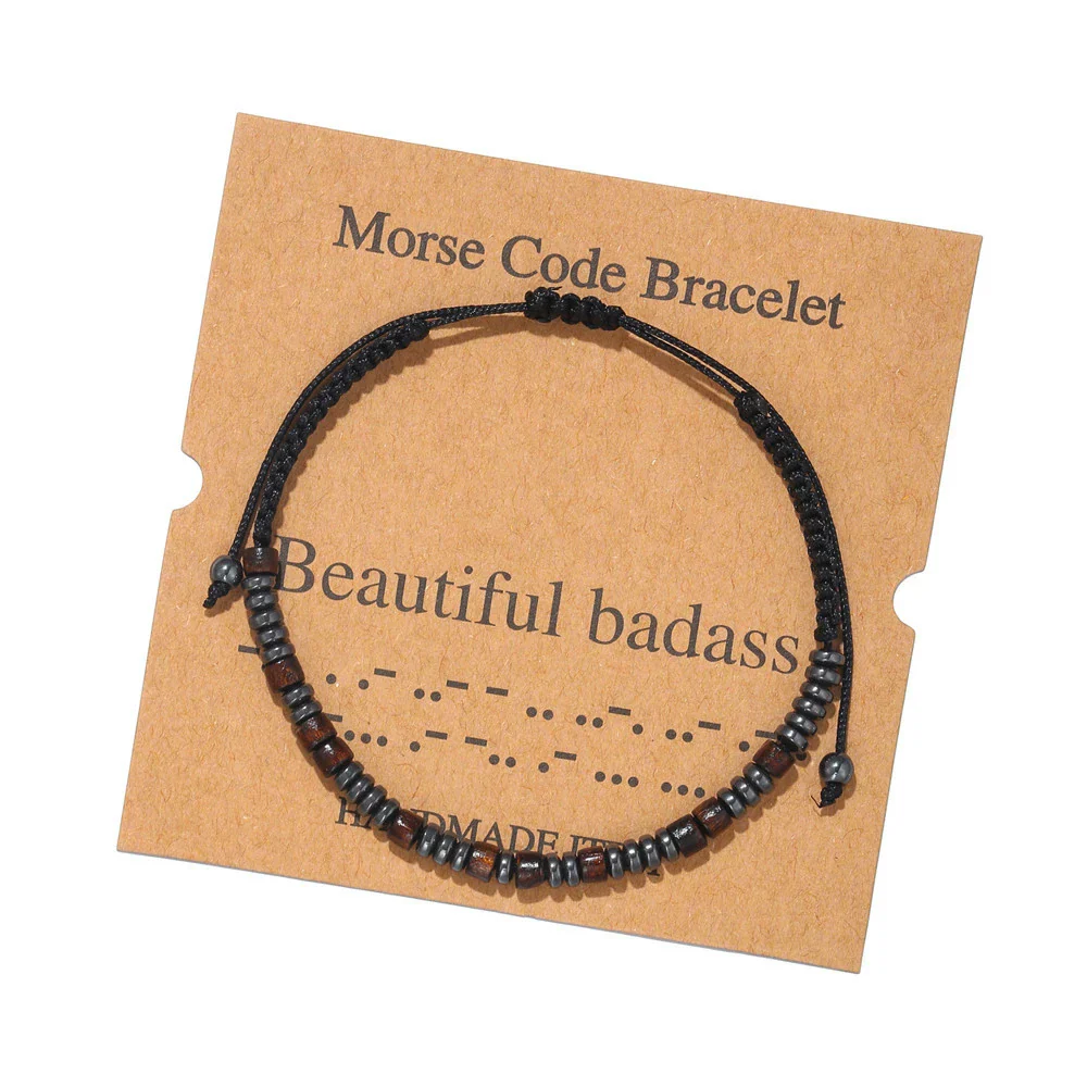 Wholesale Woven Bracelet Geometric Wood Handmade Unisex Fashion - Image 25