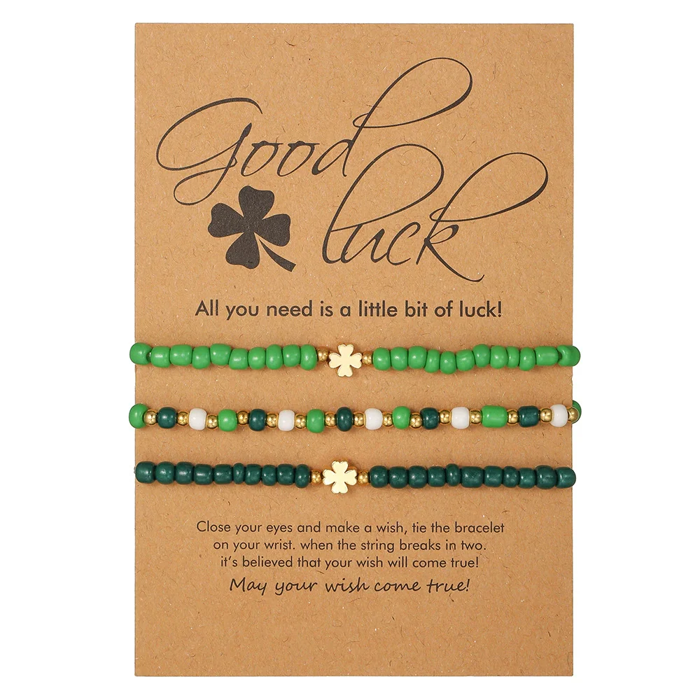 Wholesale Woven Bracelet With Fourleaf Clover Pendant Alloy Stainless Steel Titanium Steel Unisex Style - Image 8
