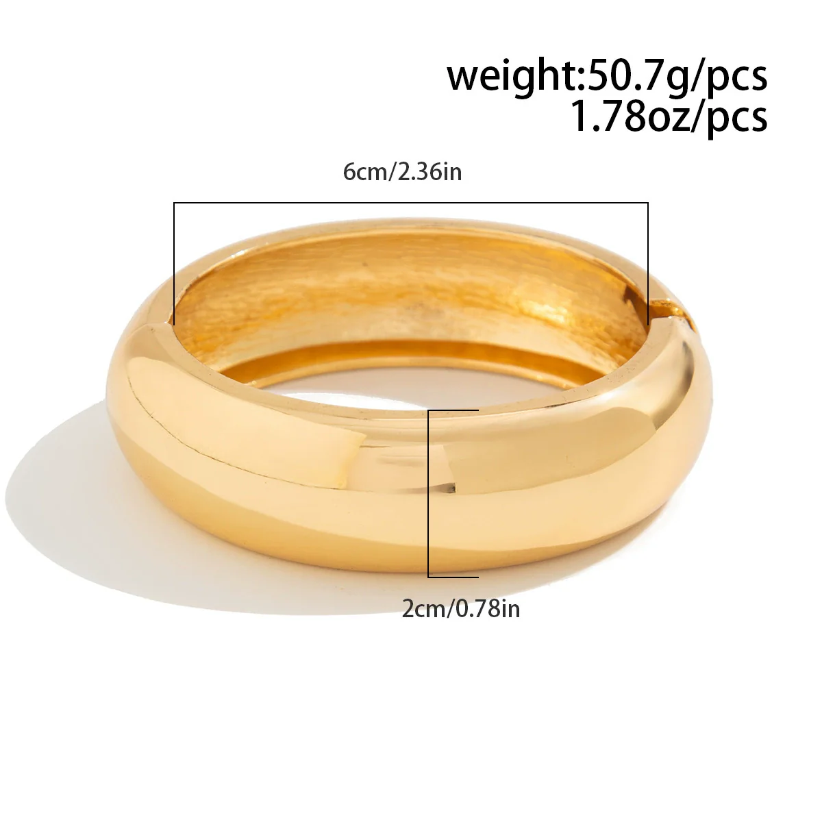 Wholesale Zinc Alloy Geometric Exaggerated Cut Electroplated Open Bracelet - Image 6