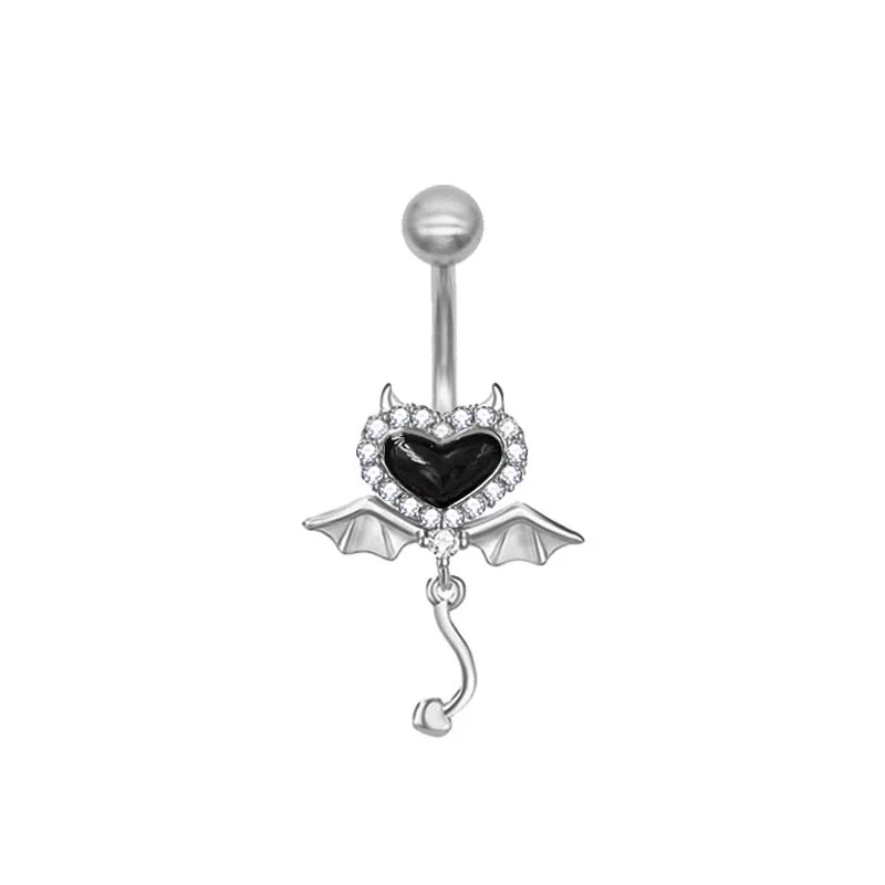 Wholesale Zinc Alloy Heart Shape Bat Navel Ring Gold Plated - Image 7