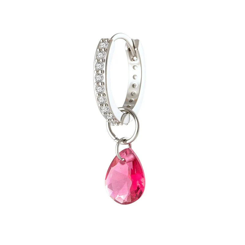 Wholesale Zircon Drop Shape Pendant Earrings Sweet Style High Quality For Women - Image 4