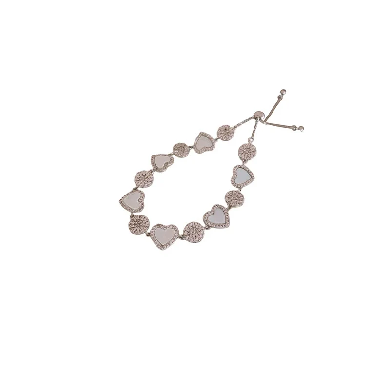Wholesale Zircon Heart Fashion Electroplated Women's Bracelet - Image 5