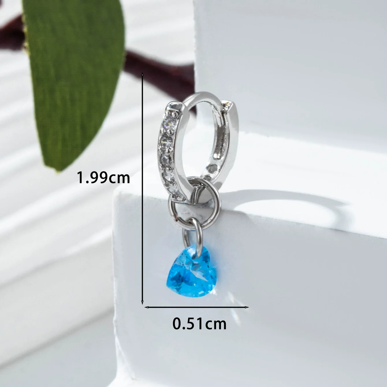 Wholesale Zircon Heartshaped Inlaid Pendant Earrings For Women Sweet Style - Image 6
