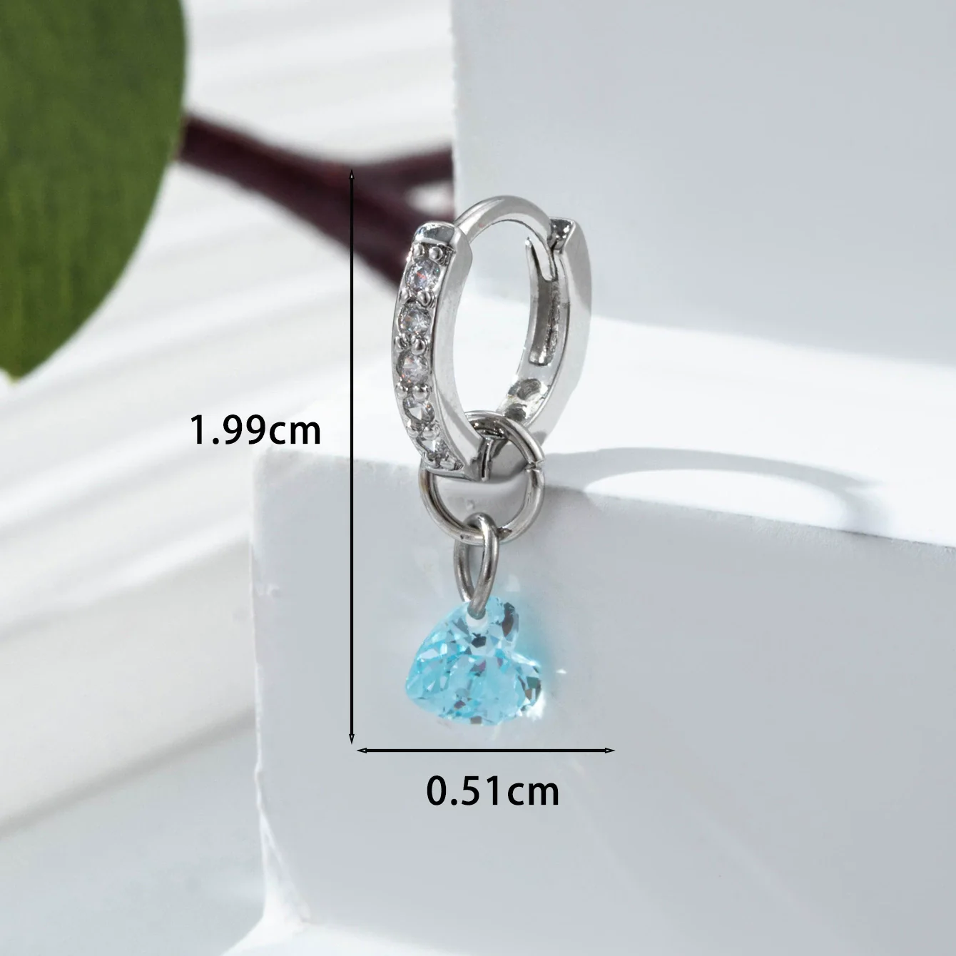Wholesale Zircon Heartshaped Inlaid Pendant Earrings For Women Sweet Style - Image 8