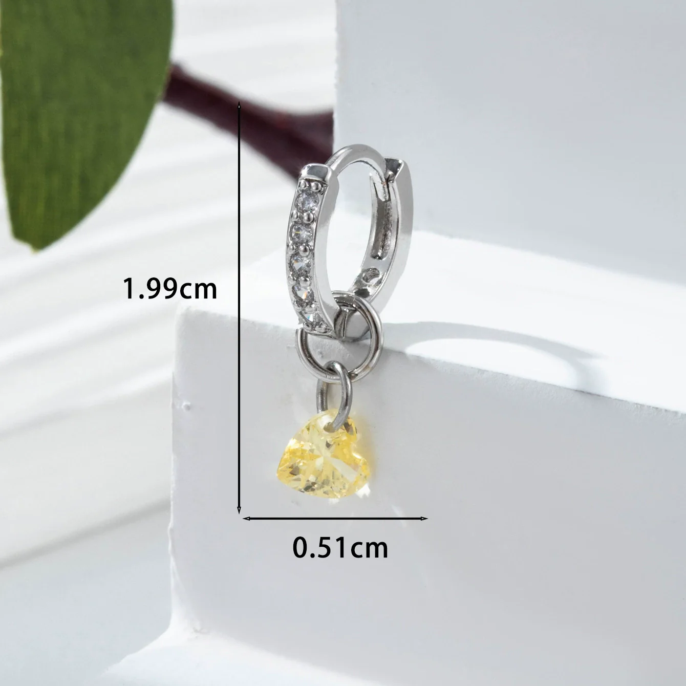 Wholesale Zircon Heartshaped Inlaid Pendant Earrings For Women Sweet Style - Image 9