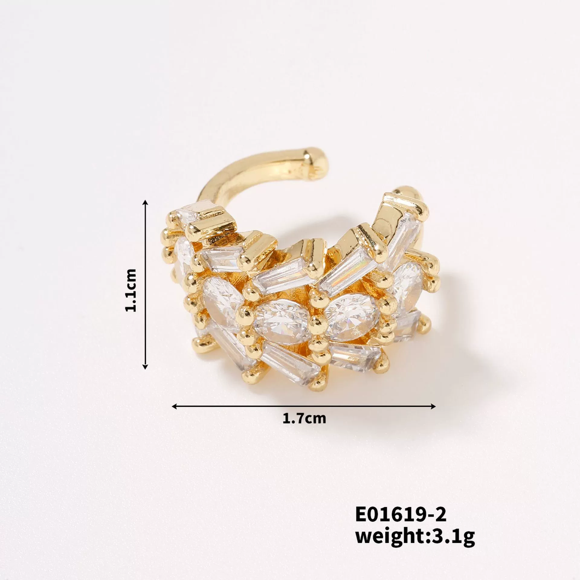 Wholesale Zircon Hollow Flower Earrings Fashion Retro Style With Geometric Pattern - Image 6
