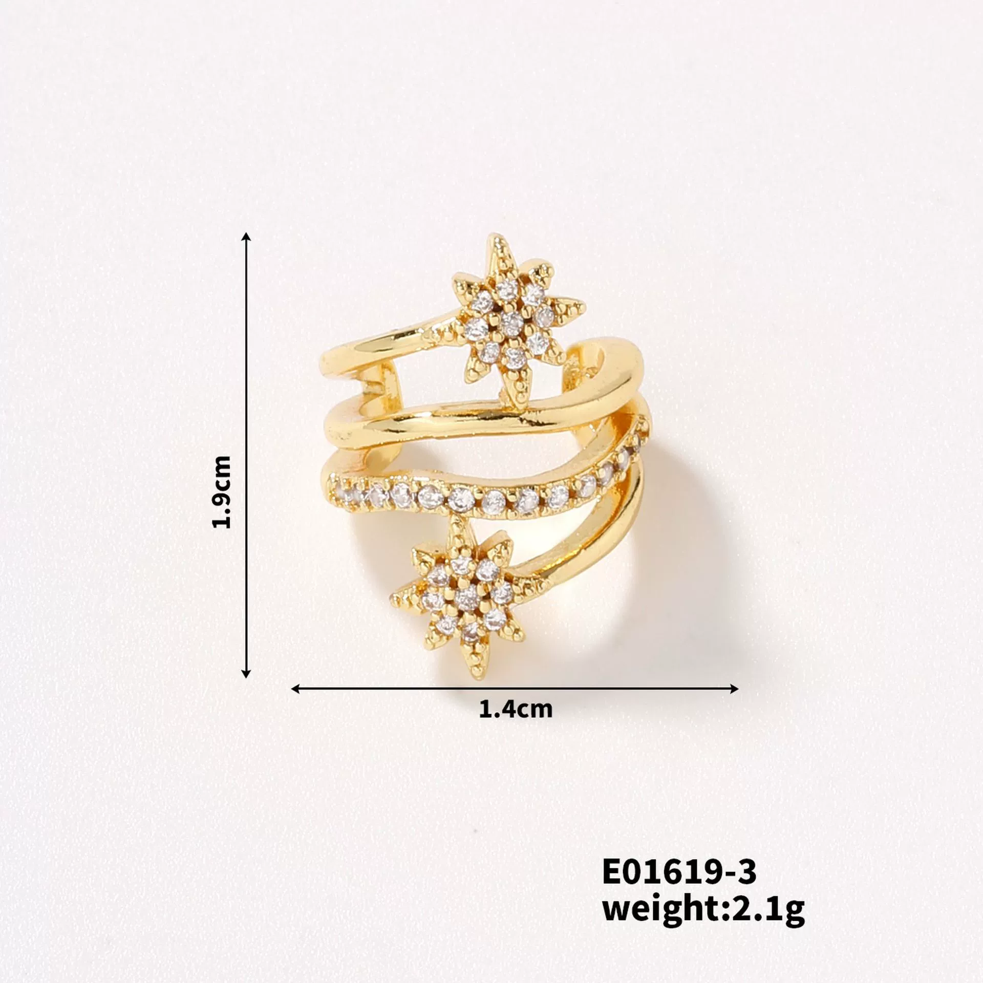 Wholesale Zircon Hollow Flower Earrings Fashion Retro Style With Geometric Pattern - Image 7