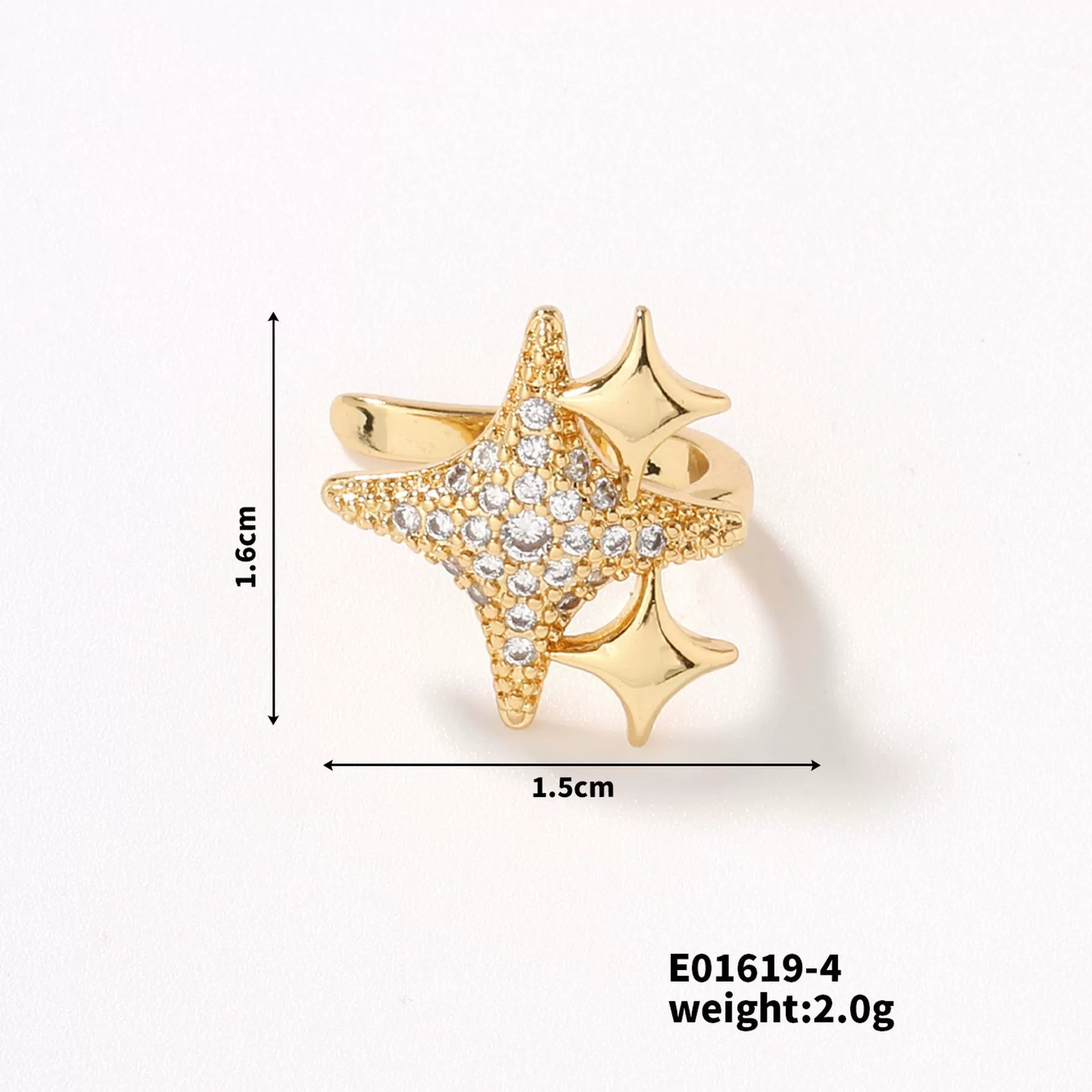 Wholesale Zircon Hollow Flower Earrings Fashion Retro Style With Geometric Pattern - Image 8