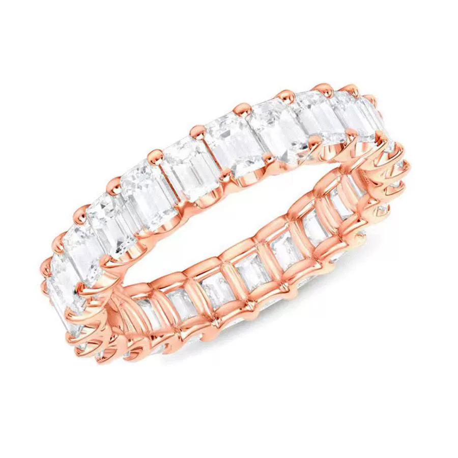 Wholesale Zircon Inlaid Copper Ring With Geometric Style For Female High Luxury And Nonfading - Image 3