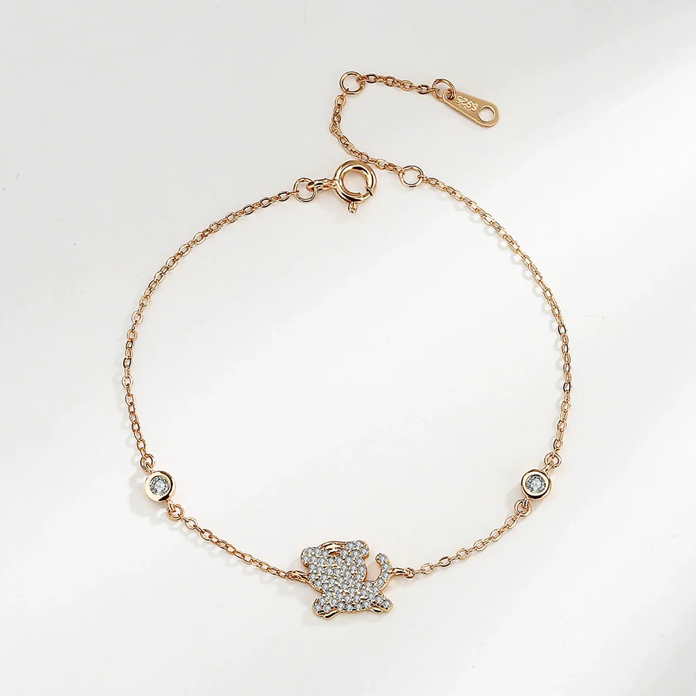 Wholesale Zodiac Necklace Women's Sterling Silver Rose Gold Plated Tiger Pendant Clavicle Chain - Image 9