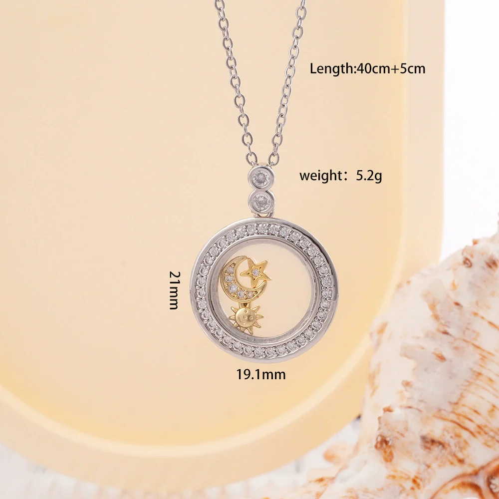 Women Copper Gold Plated Love Bear Pendant Necklace With Heart Shape Geometric Pattern And Mixed Gemstone Inlay - Image 7