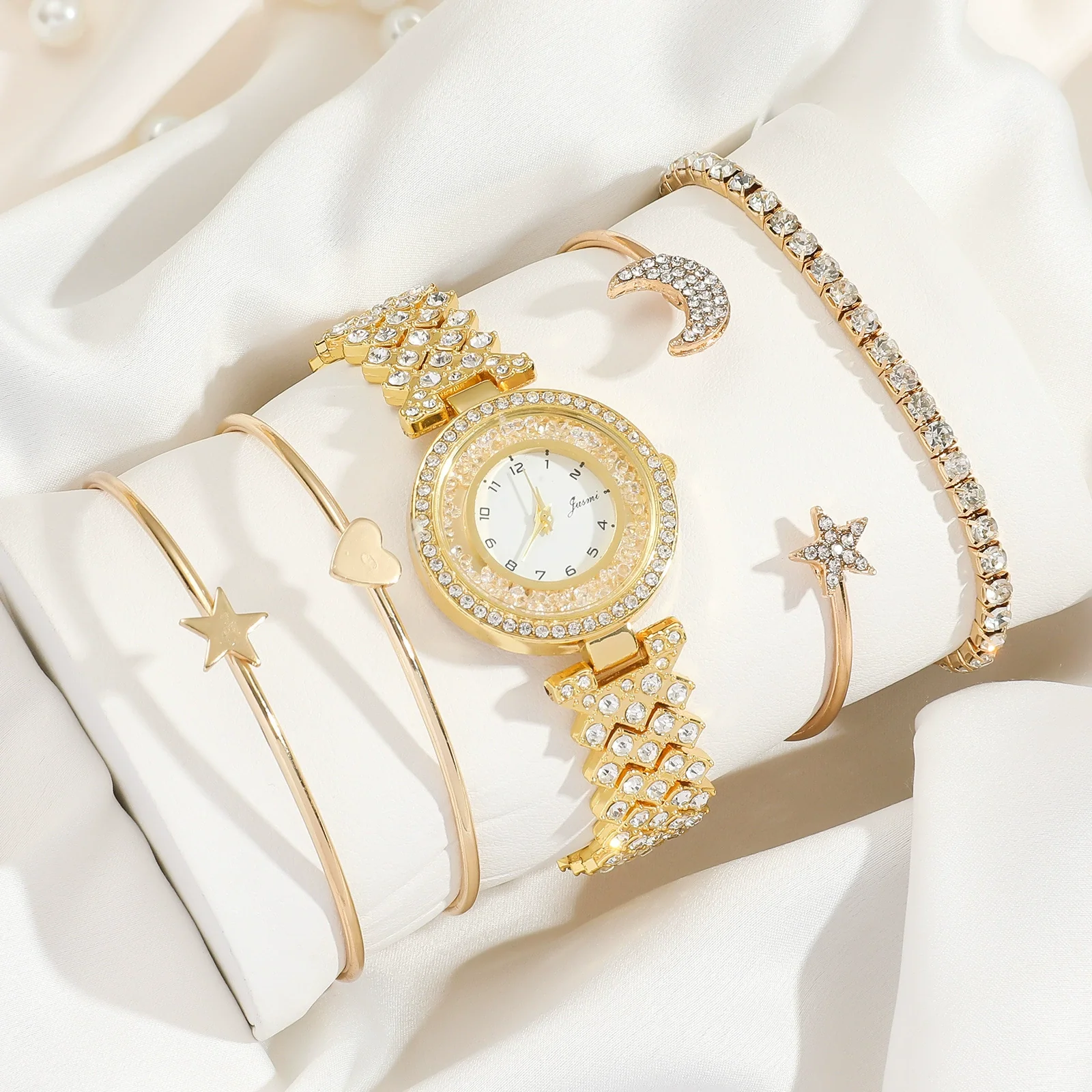 Women Quartz Watch Alloy Mesh Band Round Dial Stainless Steel Clasp Fashion Style - Image 7