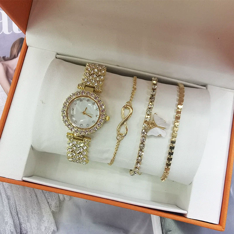 Women Quartz Watch Alloy Mesh Band Round Dial Stainless Steel Clasp Fashion Style - Image 9