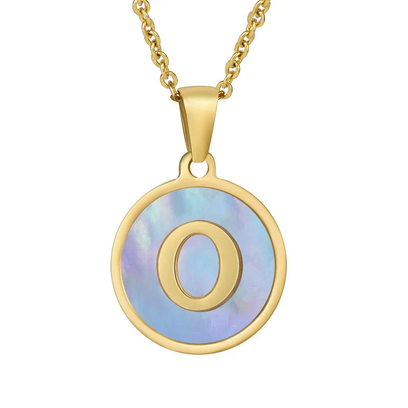 Women 316L Stainless Steel Letter Gem Pendant Necklace With 18K Gold Electroplating - Image 20