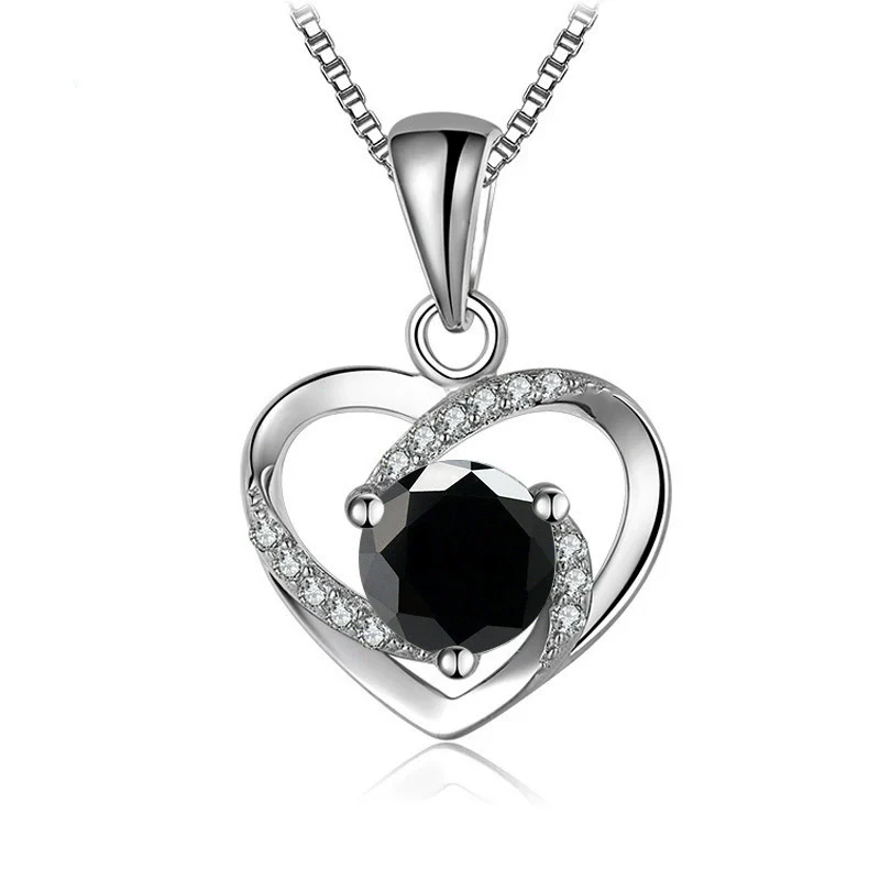 Women's 925 Sterling Silver Moissanite Necklace With Heartshaped Pink Moissanite And Snake Bone Chain Set With Animals And Zodiac Pattern - Image 29
