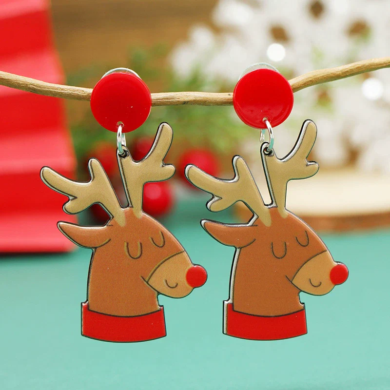 Women's Acrylic Earrings With Cartoon Character And Geometric Patterns For Festival - Image 12