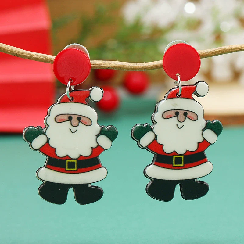 Women's Acrylic Earrings With Cartoon Character And Geometric Patterns For Festival - Image 13