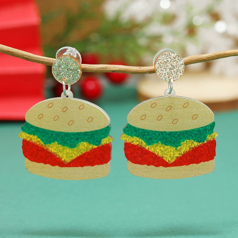 Women's Acrylic Earrings With Cartoon Character And Geometric Patterns For Festival - Image 14