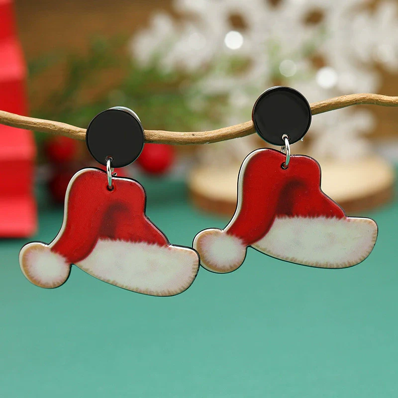 Women's Acrylic Earrings With Cartoon Character And Geometric Patterns For Festival - Image 9