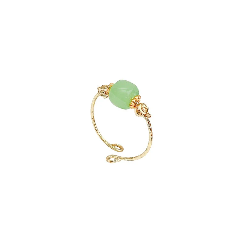 Women's Adjustable Opening Copper Ring With Geometric Style And Electroplating Treatment - Image 5