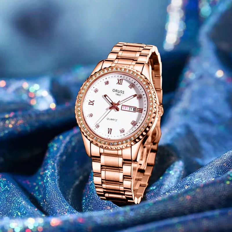 Women's Alloy And Ceramic Watch With Spiral Crown Round Dial Luminous Waterproof Leisure Style - Image 10