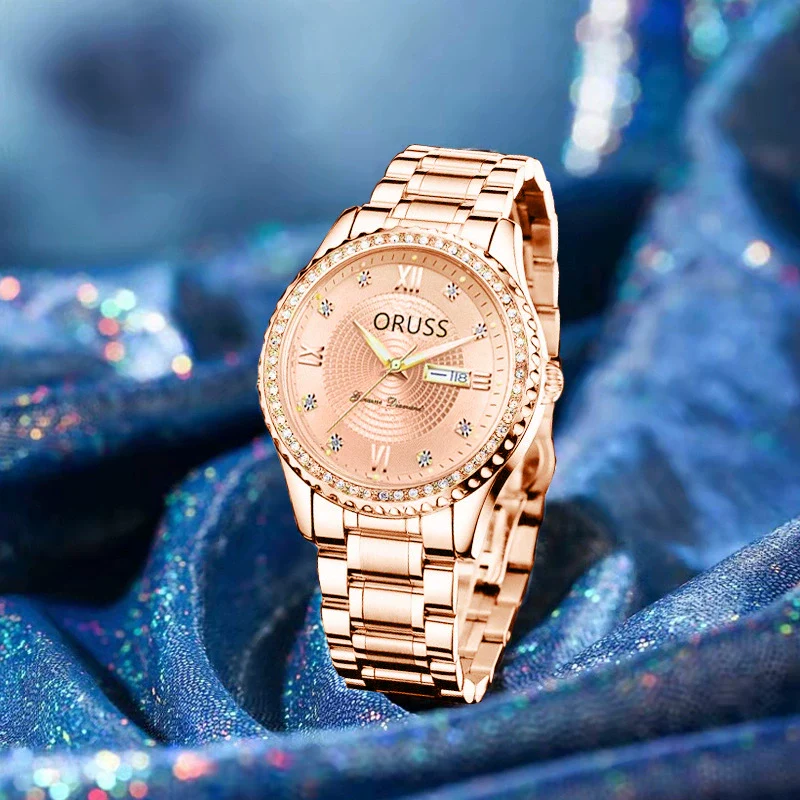 Women's Alloy And Ceramic Watch With Spiral Crown Round Dial Luminous Waterproof Leisure Style - Image 11