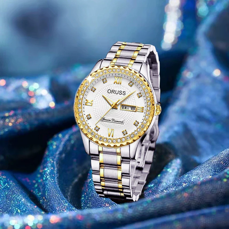 Women's Alloy And Ceramic Watch With Spiral Crown Round Dial Luminous Waterproof Leisure Style - Image 12