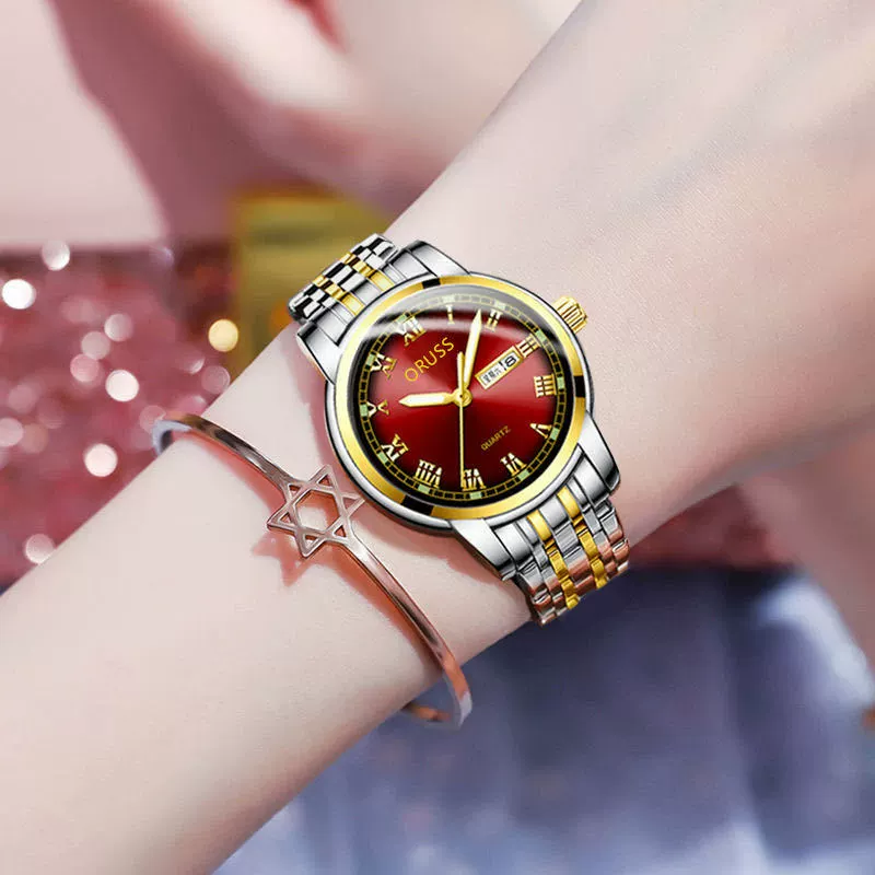 Women's Alloy And Ceramic Watch With Spiral Crown Round Dial Luminous Waterproof Leisure Style - Image 3