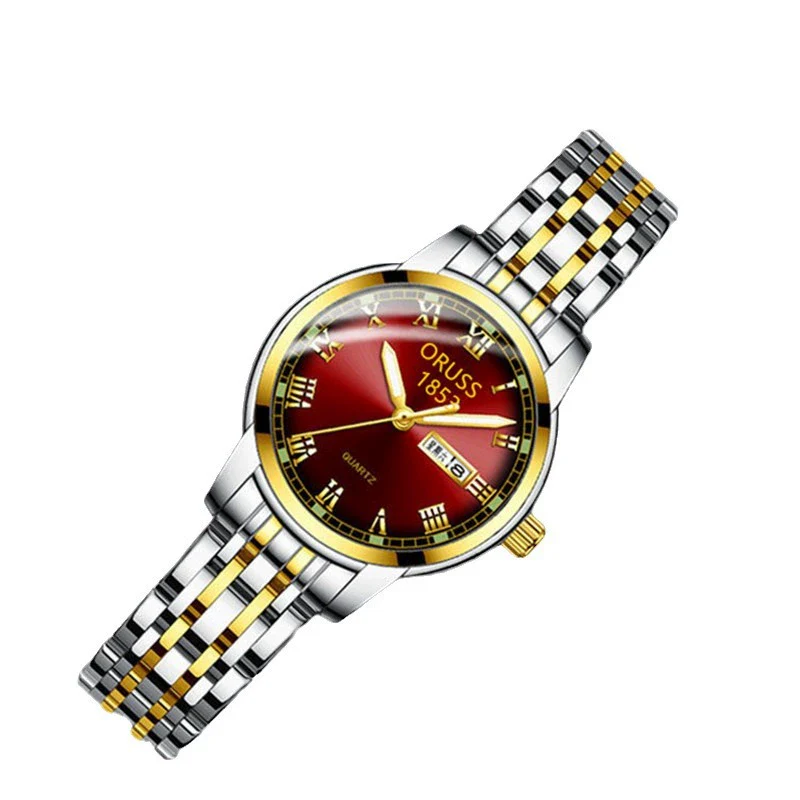 Women's Alloy And Ceramic Watch With Spiral Crown Round Dial Luminous Waterproof Leisure Style - Image 5