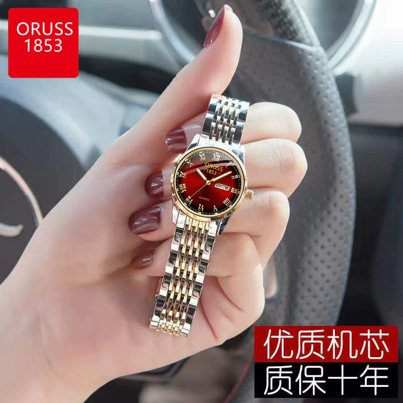 Women's Alloy And Ceramic Watch With Spiral Crown Round Dial Luminous Waterproof Leisure Style - Image 6
