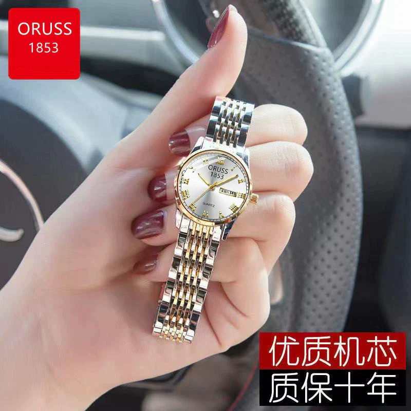 Women's Alloy And Ceramic Watch With Spiral Crown Round Dial Luminous Waterproof Leisure Style - Image 7