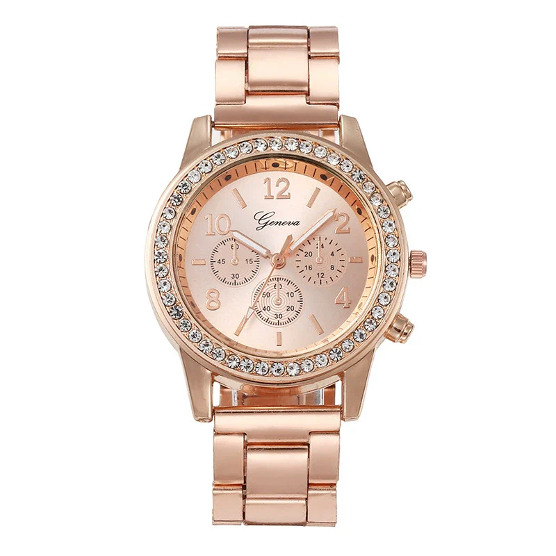 Women's Alloy And Imitation Leather Band Round Dial Quartz Watch - Image 4