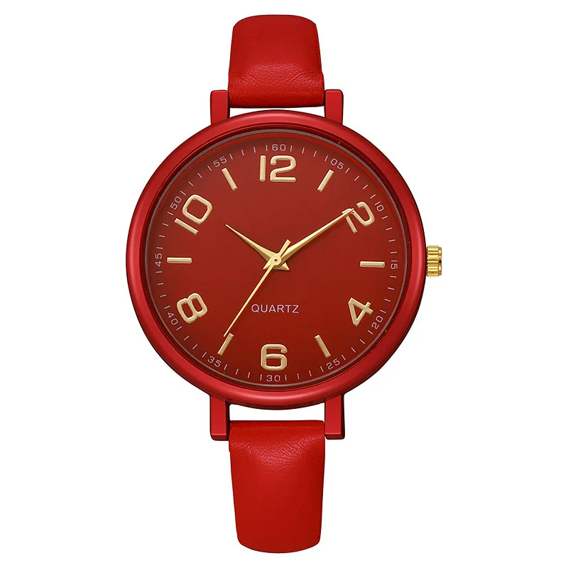 Women's Alloy And Imitation Leather Quartz Belt Watch Round Dial Pin Buckle Retro Casual Style - Image 11