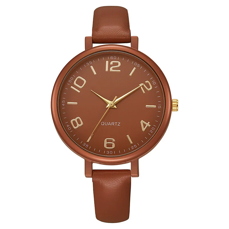 Women's Alloy And Imitation Leather Quartz Belt Watch Round Dial Pin Buckle Retro Casual Style - Image 13