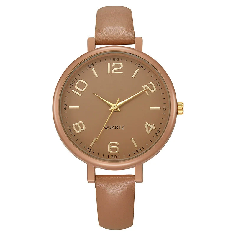 Women's Alloy And Imitation Leather Quartz Belt Watch Round Dial Pin Buckle Retro Casual Style - Image 14