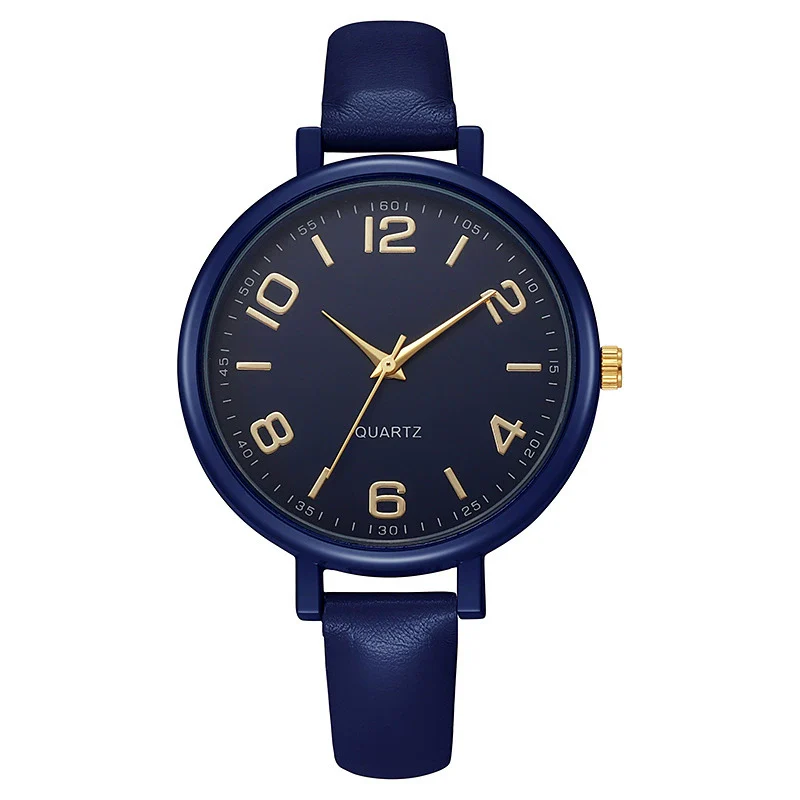 Women's Alloy And Imitation Leather Quartz Belt Watch Round Dial Pin Buckle Retro Casual Style - Image 9