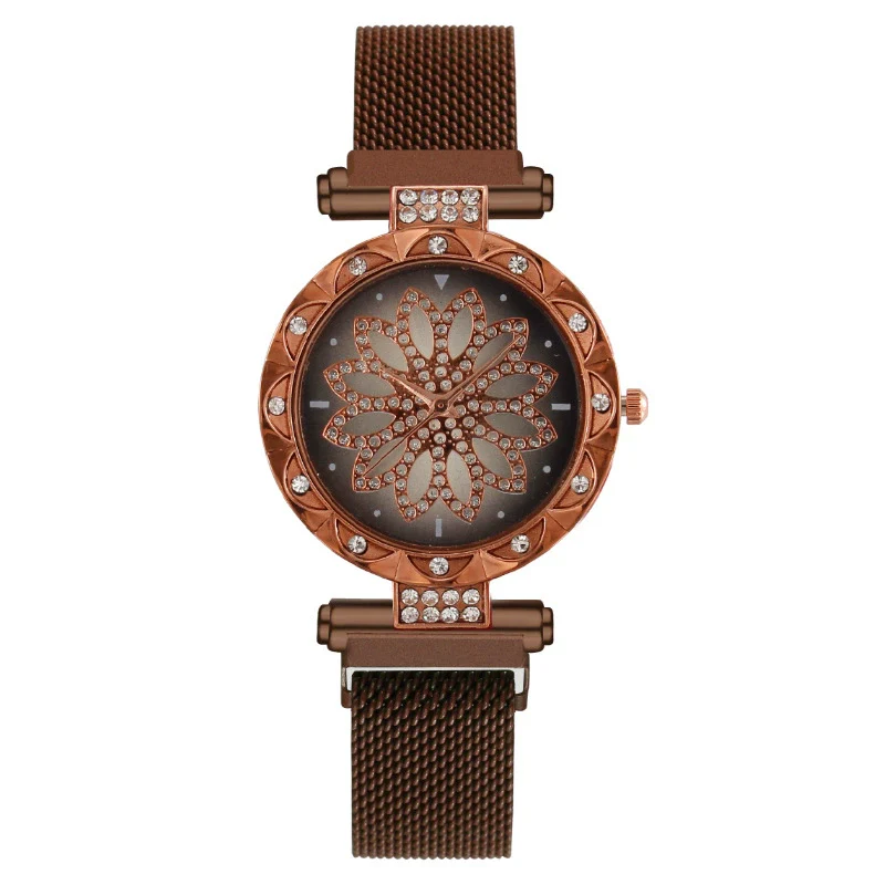 Women's Alloy And Metal Strap Watch With Round Dial And Suction Iron Buckle Fashion Style - Image 9
