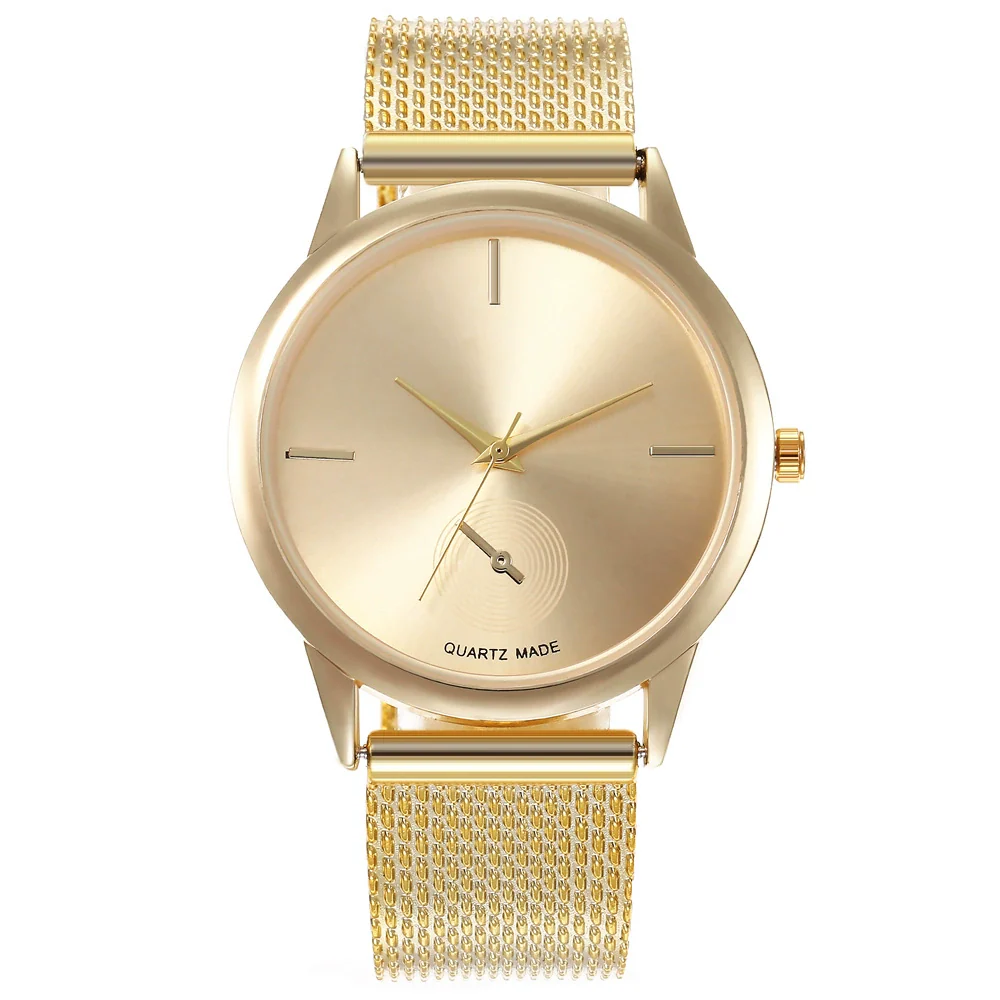 Women's Alloy And Plastic Mesh Quartz Watch With Round Dial And Fashion Style - Image 5