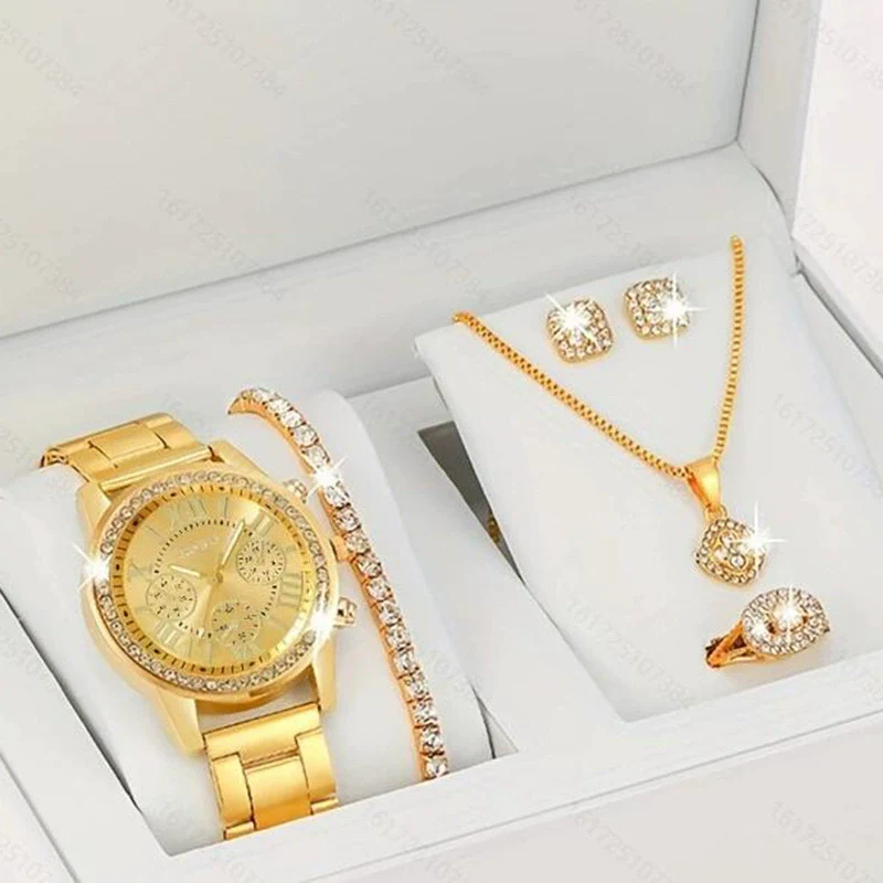 Women's Alloy And Stainless Steel Casual Fashion Rectangle Dial Quartz Watch - Image 25