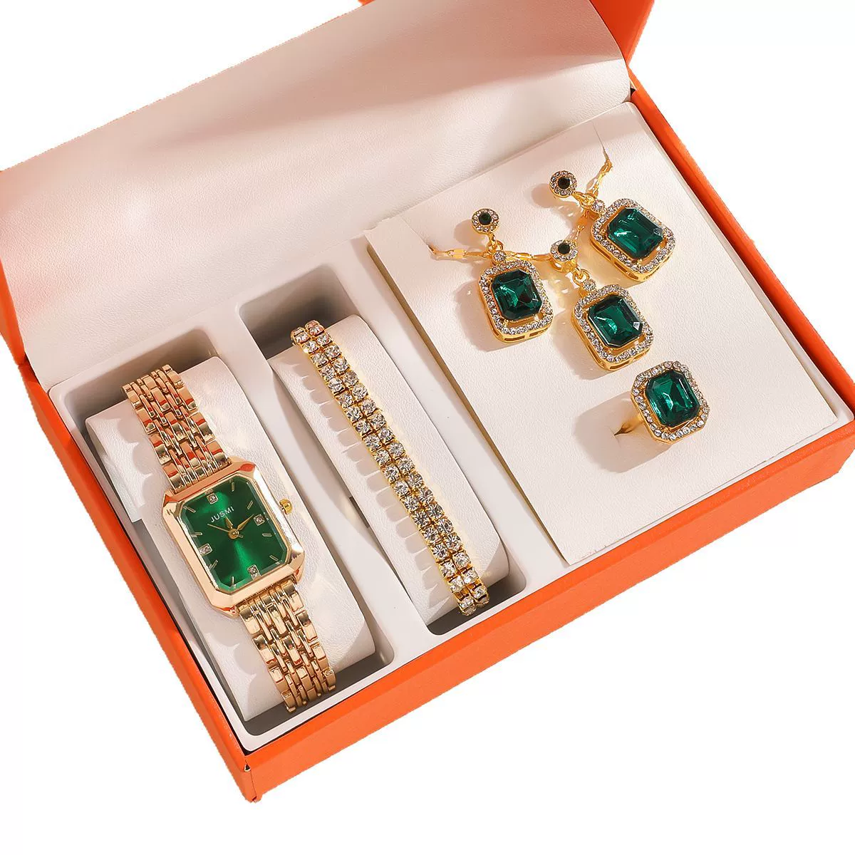 Women's Alloy And Stainless Steel Square Fashion Watch With Rhinestones - Image 5