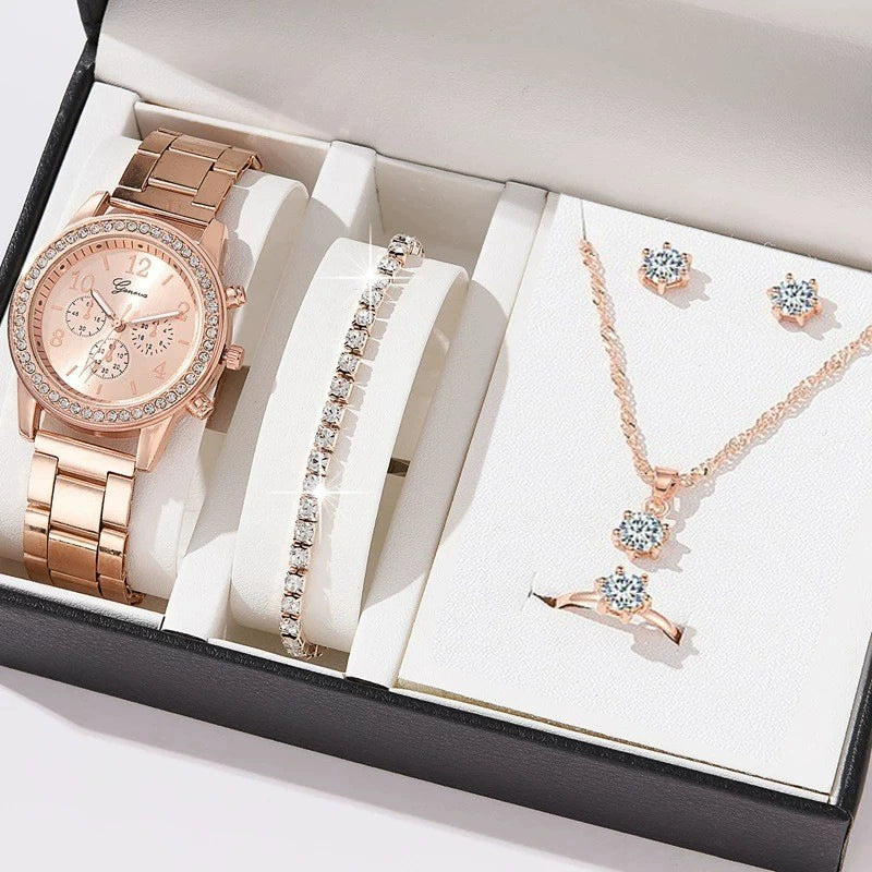 Women's Alloy And Titanium Alloy Casual Fashion Rectangle Dial Quartz Watch - Image 20