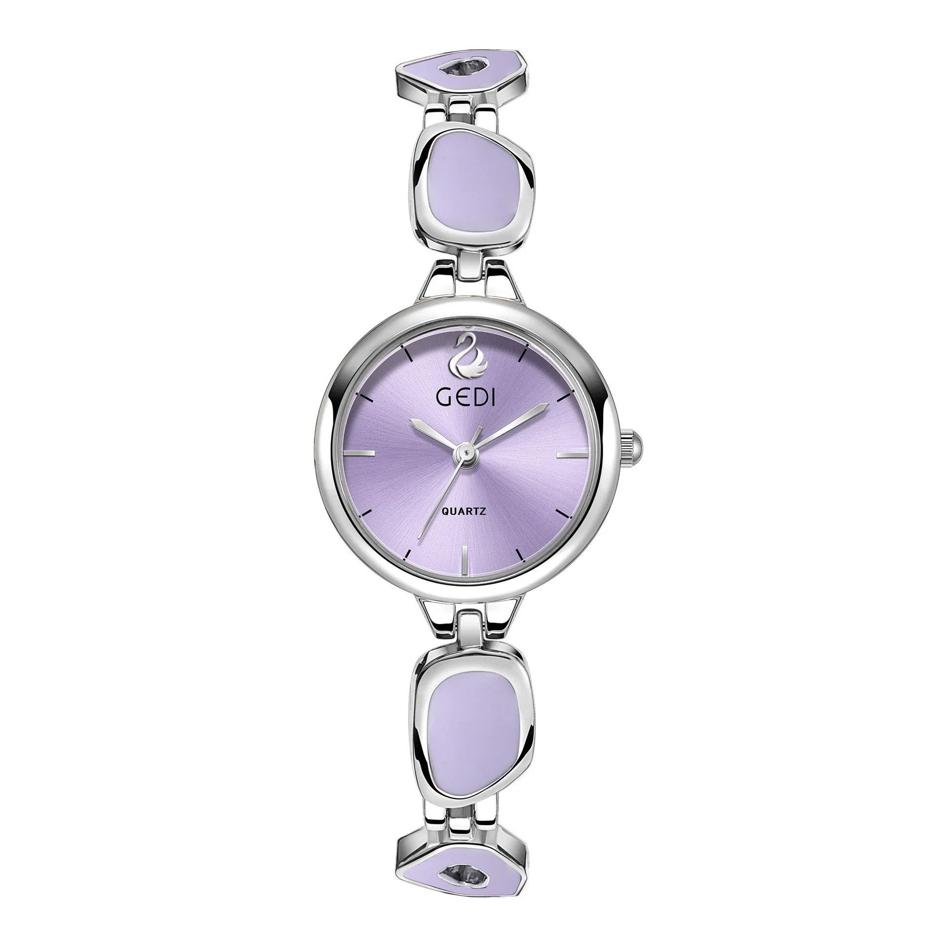 Women's Alloy Band And Case Fashion Light Luxury Disc Elegant Quartz Watch With Sun Pattern And Spiral Crown - Image 13