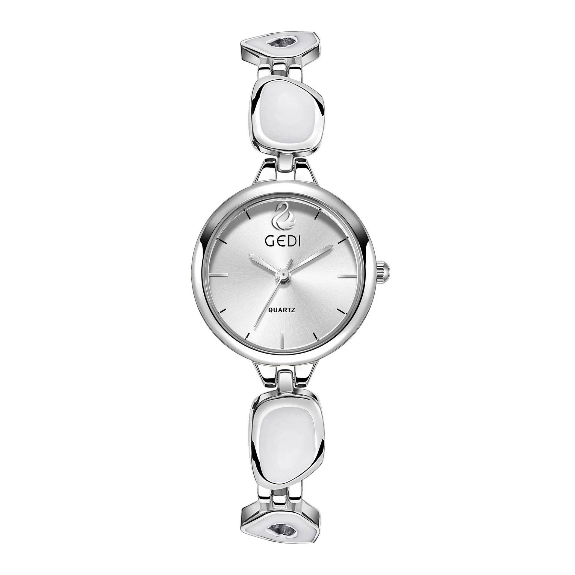 Women's Alloy Band And Case Fashion Light Luxury Disc Elegant Quartz Watch With Sun Pattern And Spiral Crown - Image 8