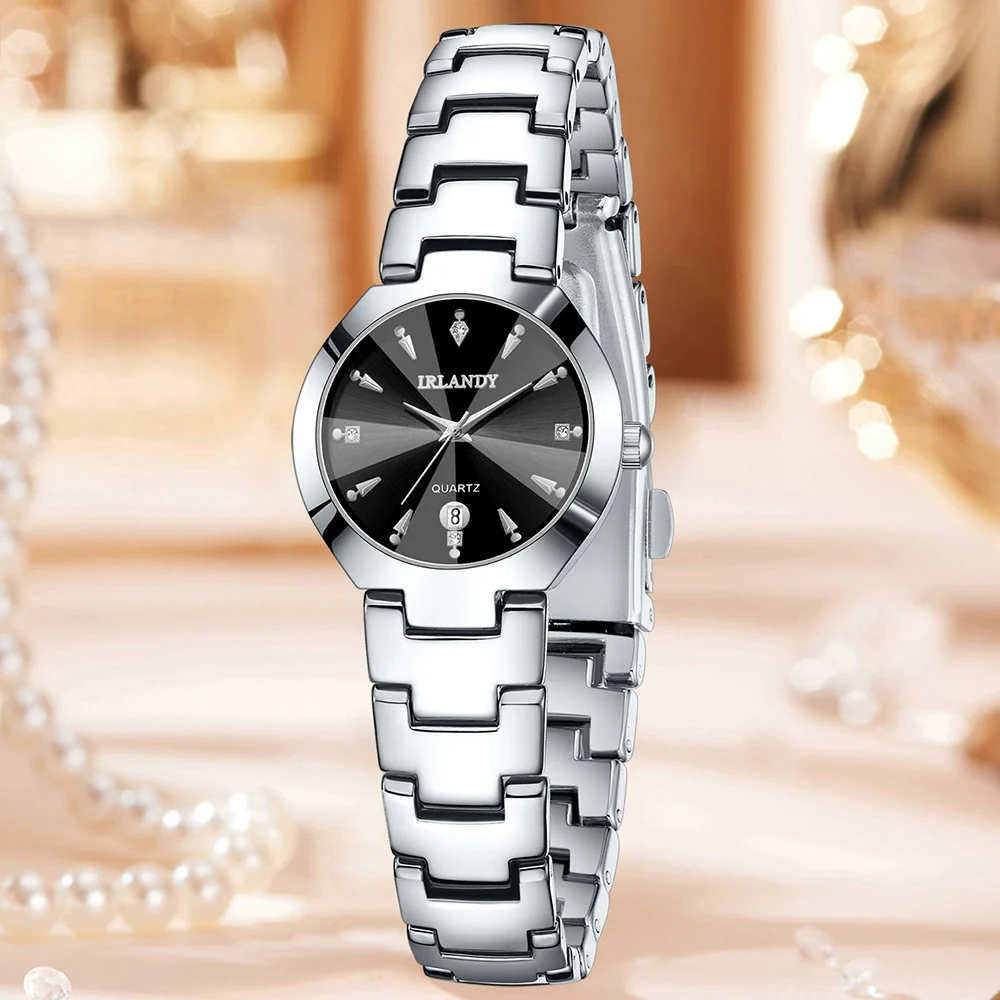 Women's Alloy Band Ordinary Glass Quartz Fashion Trend Round Dial Watch - Image 6