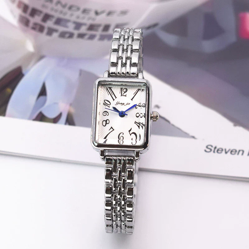 Women's Alloy Band Rectangle Dial Leisure Style Quartz Watch - Image 2